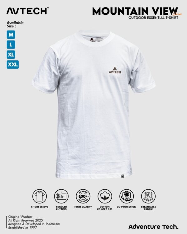 ADV 1 AVTECH – T-Shirt Mountain View Kaos Lengan Pendek Outdoor Casual Harian Cotton Combed