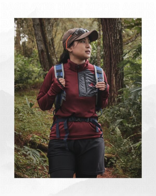 AVTECH - Baselayer Baju Kaos Manset Lengan Panjang Sport Quickdry Slim Dry Fit Half Zipper - AGILIS