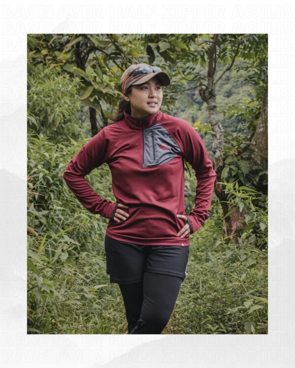 AVTECH - Baselayer Baju Kaos Manset Lengan Panjang Sport Quickdry Slim Dry Fit Half Zipper - AGILIS