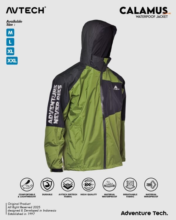 AVTECH - Jaket Windbreaker Waterproof Gorpcore Outdoor Gunung Camping Motor Harian Hujan - CALAMUS