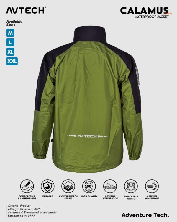 AVTECH - Jaket Windbreaker Waterproof Gorpcore Outdoor Gunung Camping Motor Harian Hujan - CALAMUS