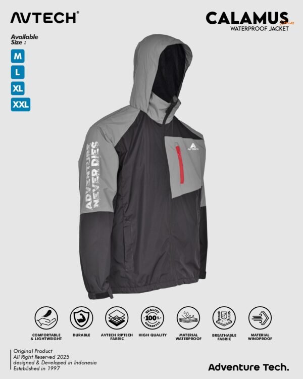 AVTECH - Jaket Windbreaker Waterproof Gorpcore Outdoor Gunung Camping Motor Harian Hujan - CALAMUS