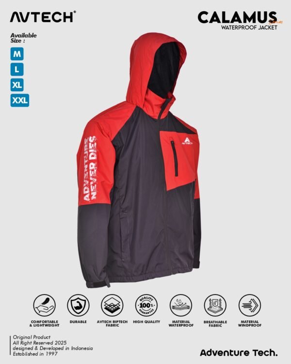 AVTECH - Jaket Windbreaker Waterproof Gorpcore Outdoor Gunung Camping Motor Harian Hujan - CALAMUS