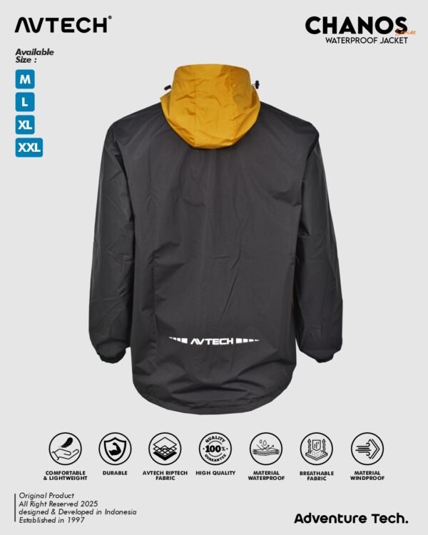 CHANOS 2 AVTECH - Jaket Windbreaker Water Repellent Outdoor Hiking Gunung Camping Motor Harian Hujan - CHANOS