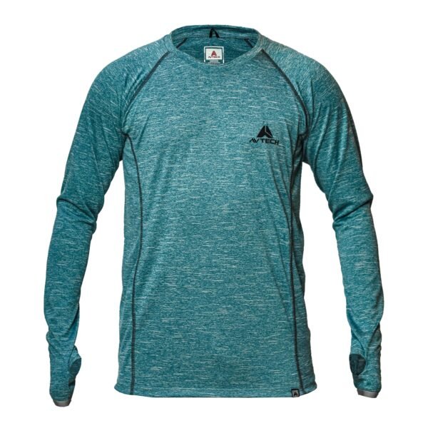 AVTECH - Baselayer Baju Kaos Manset Long Sleeve Olahraga Lari Hiking Slim Fit Dry Fit - SANTALUM