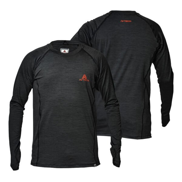 AVTECH - Baselayer Baju Kaos Manset Long Sleeve Olahraga Lari Hiking Slim Fit Dry Fit - SANTALUM
