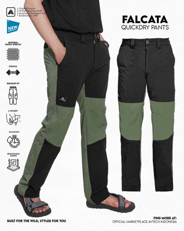 AVTECH - Celana Panjang Gunung Outdoor Hiking Travel Lifestyle Quick Dry Reguler Fit - FALCATA