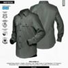 H SAGE 1 AVTECH - Kemeja Lengan Panjang Workshirt Formal Lapangan Kerja Quickdry Reguler Fit - PALMATA