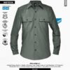 H SAGE AVTECH - Kemeja Lengan Panjang Workshirt Formal Lapangan Kerja Quickdry Reguler Fit - PALMATA