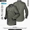 HIJAU HUNTER 1 AVTECH - Kemeja Lengan Panjang Workshirt Formal Lapangan Kerja Quickdry Reguler Fit - PALMATA