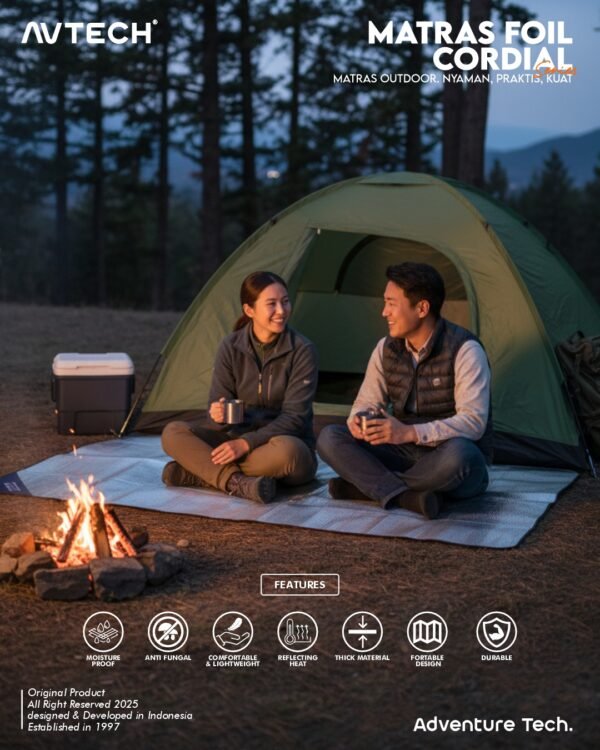 AVTECH - Matras Alumunium Foil Cordial Camping Gunung Hiking Outdoor Single - MATRAS FOIL