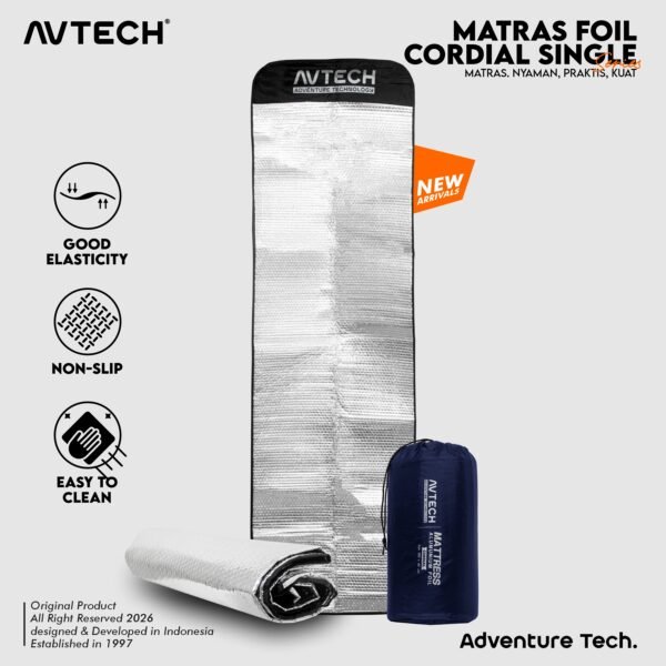 AVTECH - Matras Alumunium Foil Cordial Camping Gunung Hiking Outdoor Single - MATRAS FOIL