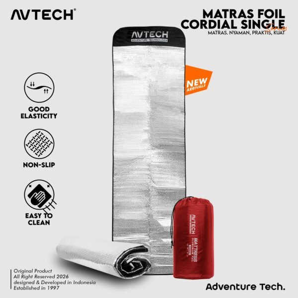 AVTECH - Matras Alumunium Foil Cordial Camping Gunung Hiking Outdoor Single - MATRAS FOIL