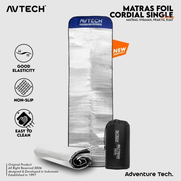 AVTECH - Matras Alumunium Foil Cordial Camping Gunung Hiking Outdoor Single - MATRAS FOIL