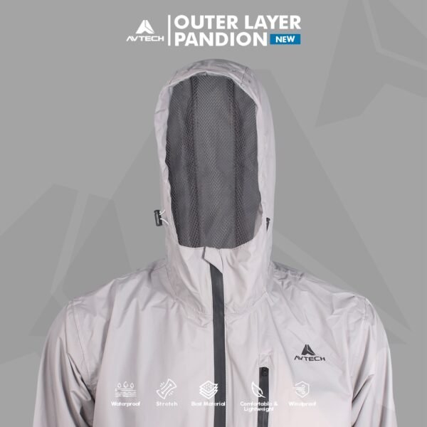 PONDION 4 AVTECH - Jaket Windbreaker Water Repellent Outdoor Hiking Gunung Motor Harian Hujan - PANDION