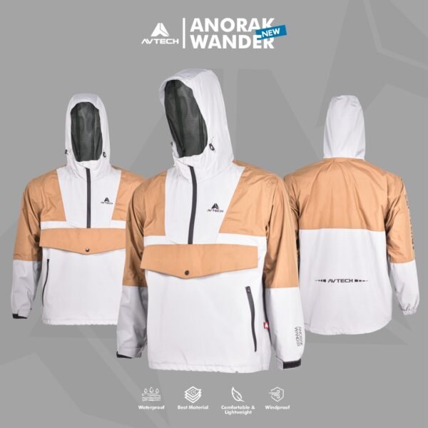 PUPPEN 1 AVTECH - Jaket Windbreaker Waterproof Outdoor Gunung Camping Motor Harian Hujan - ANORAK WANDER