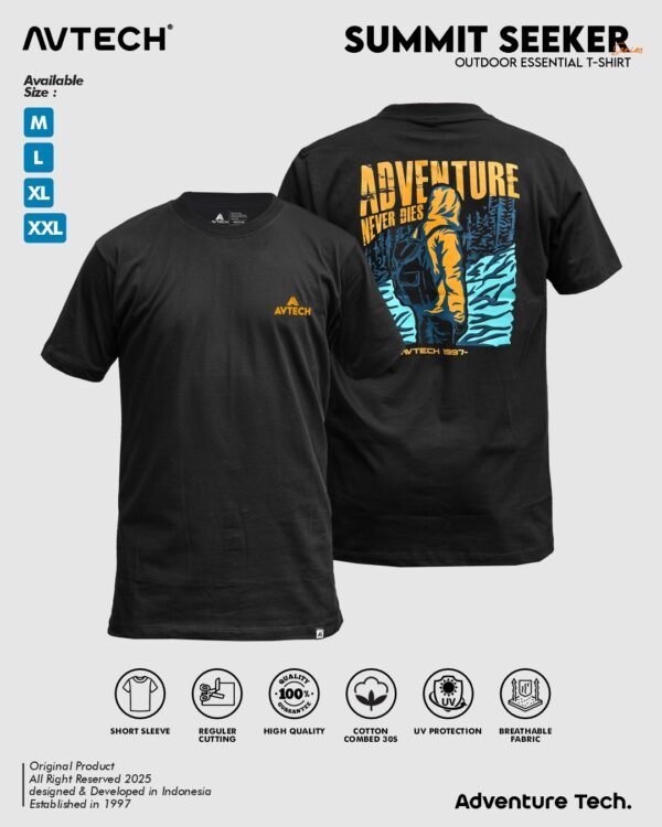 SEEKER 3 AVTECH - T-Shirt Summit Seeker Kaos Lengan Pendek Outdoor Casual Harian Cotton Combed