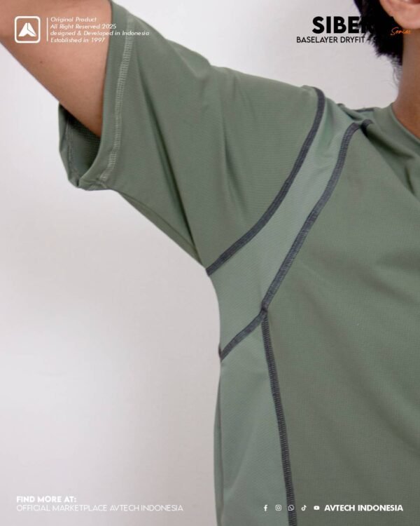 AVTECH - Baselayer Kaos Manset Lengan Pendek Baju Olahraga Sepeda Gunung Hiking Dry Fit - SIBERIA