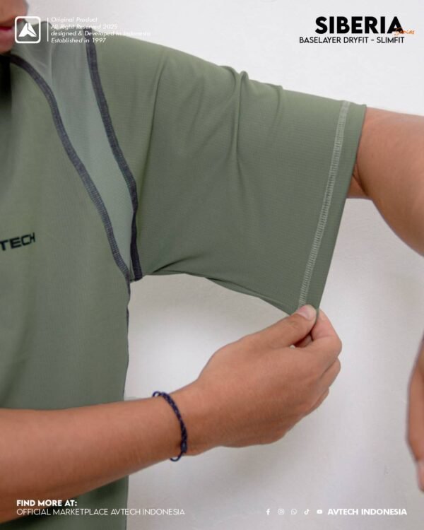 AVTECH - Baselayer Kaos Manset Lengan Pendek Baju Olahraga Sepeda Gunung Hiking Dry Fit - SIBERIA