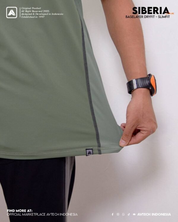 AVTECH - Baselayer Kaos Manset Lengan Pendek Baju Olahraga Sepeda Gunung Hiking Dry Fit - SIBERIA