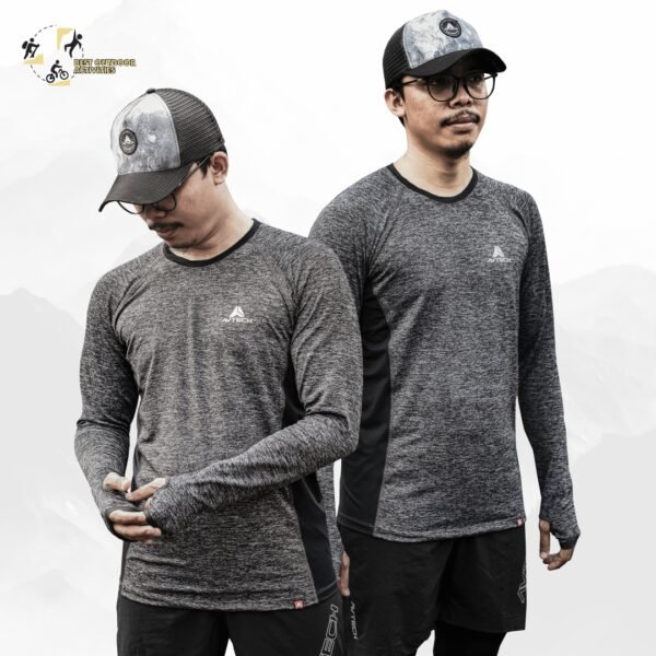 AVTECH - Baselayer Baju Kaos Manset Long Sleeve Olahraga Lari Hiking Slim Fit Dry Fit - COLWOOD