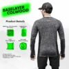AVTECH - Baselayer Baju Kaos Manset Long Sleeve Olahraga Lari Hiking Slim Fit Dry Fit - COLWOOD