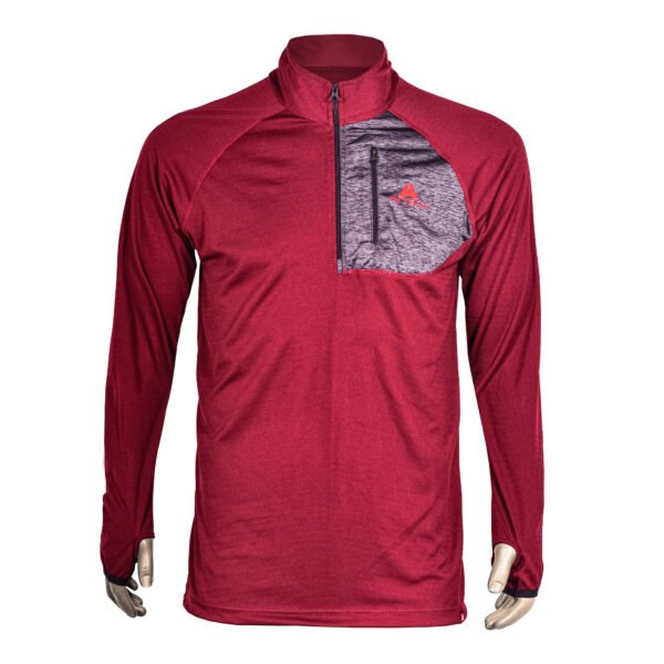 AVTECH - Baselayer Baju Kaos Manset Lengan Panjang Sport Quickdry Slim Dry Fit Half Zipper - AGILIS