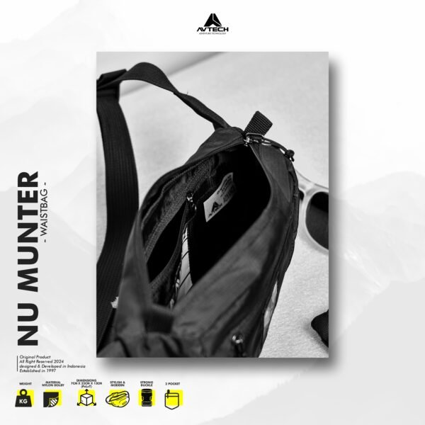 AVTECH - Tas Selempang Pinggang Waist Bag Harian Hiking Outdoor Travel Lifestyle - NU MUNTER