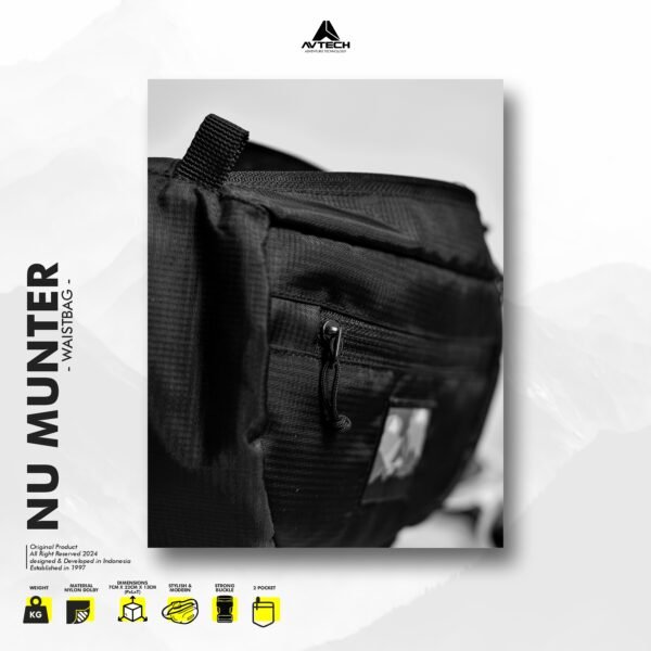 AVTECH - Tas Selempang Pinggang Waist Bag Harian Hiking Outdoor Travel Lifestyle - NU MUNTER