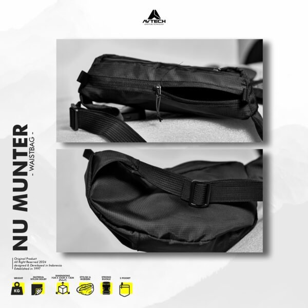 AVTECH - Tas Selempang Pinggang Waist Bag Harian Hiking Outdoor Travel Lifestyle - NU MUNTER