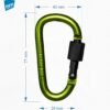 AVTECH - Karabiner Gantungan Kunci Aluminium Kunci Pengait Outdoor EDC 3 Ring - GRIPLOCK CARABINER