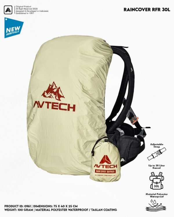 ig 2 AVTECH - Rain Cover Bag Waterproof Pelindung Tas Anti Air 20-30 Liter - COVERBAG DAYPACK