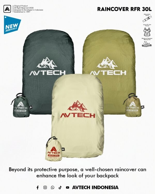 ig 4 AVTECH - Rain Cover Bag Waterproof Pelindung Tas Anti Air 20-30 Liter - COVERBAG DAYPACK