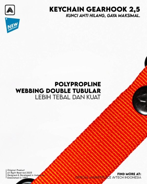 AVTECH - Gantungan Kunci Tactical Key Holder Outdoor - KEYCHAIN GEARHOOK 2.5