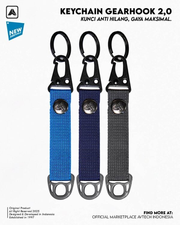 AVTECH - Gantungan Kunci Tactical - Key Holder Outdoor - KEYCHAIN GEARHOOK 2.0
