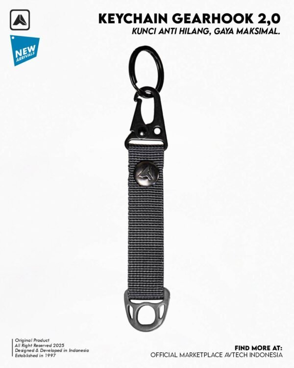 AVTECH - Gantungan Kunci Tactical - Key Holder Outdoor - KEYCHAIN GEARHOOK 2.0