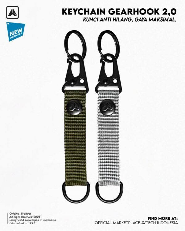 AVTECH - Gantungan Kunci Tactical - Key Holder Outdoor - KEYCHAIN GEARHOOK 2.0