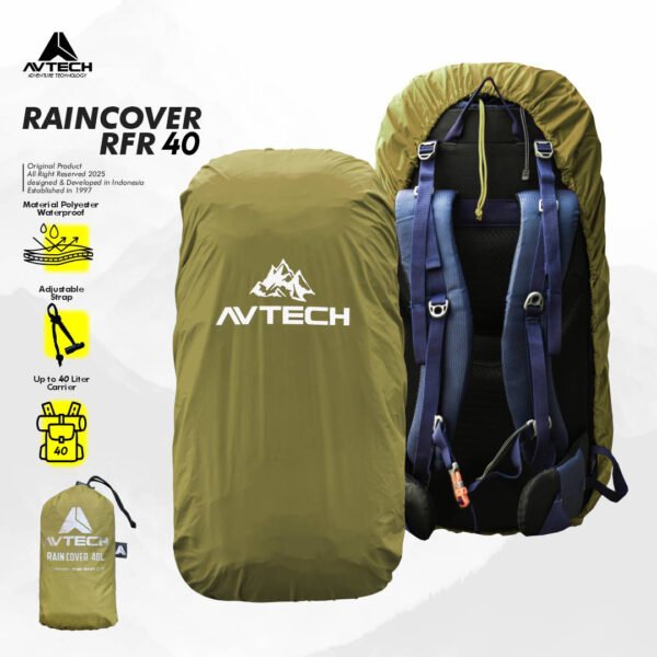 AVTECH - Rain Cover Bag Waterproof Pelindung Tas Anti Air 40-50 Liter - COVER CARRIER 40