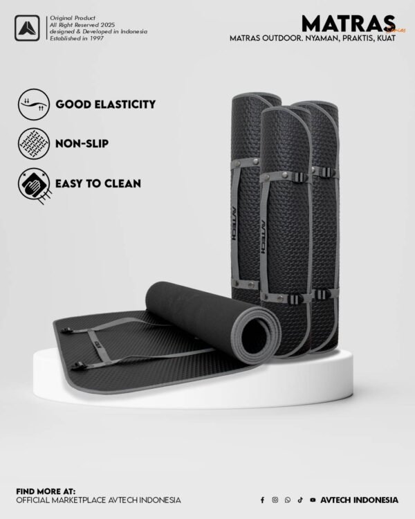 AVTECH - Matras Yoga Camping Gunung Hiking Outdoor Olahraga Busa Tebal 3mm/5 mm
