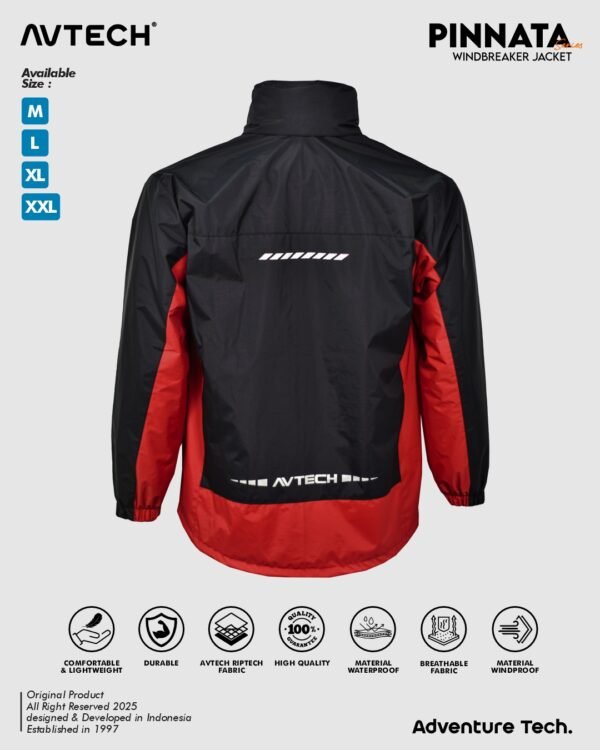 pinnata 3 AVTECH - Jaket Windbreaker Water Repellent Gorpcore Outdoor Hiking Gunung Motor Hujan - PINNATA