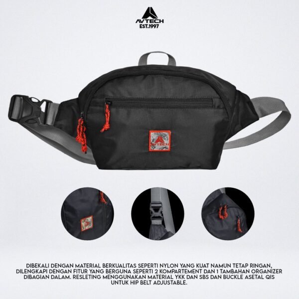 post 10 AVTECH - Tas Selempang Pinggang Waist Bag Harian Hiking Outdoor Travel Lifestyle - SOKA
