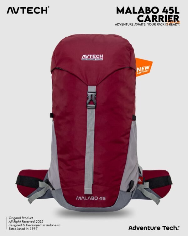 AVTECH - Tas Ransel Carrier Gunung Backpack Hiking Camping Outdoor Travel 45 Liter - MALABO 45