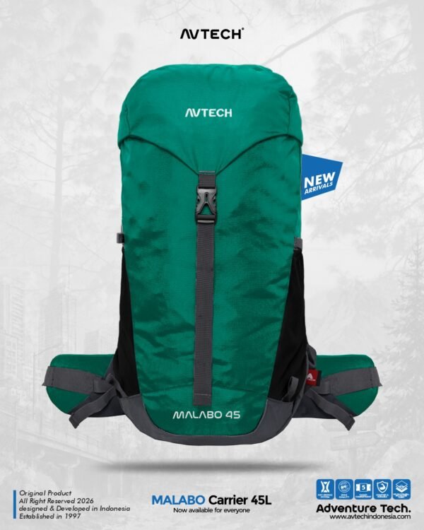AVTECH - Tas Ransel Carrier Gunung Backpack Hiking Camping Outdoor Travel 45 Liter - MALABO 45