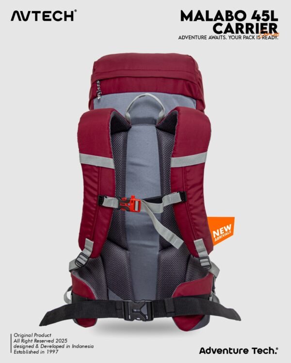 AVTECH - Tas Ransel Carrier Gunung Backpack Hiking Camping Outdoor Travel 45 Liter - MALABO 45