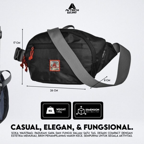 post 9 AVTECH - Tas Selempang Pinggang Waist Bag Harian Hiking Outdoor Travel Lifestyle - SOKA