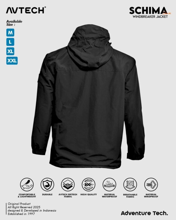 schima 3 AVTECH - Jaket Windbreaker Water Repellent Gorpcore Outdoor Hiking Gunung Motor Hujan - SCHIMA