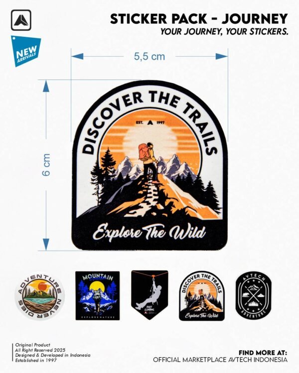 sticker 2 AVTECH - Stiker Outdoor Vinyl Waterproof & Durable - Sticker Pack JOURNEY
