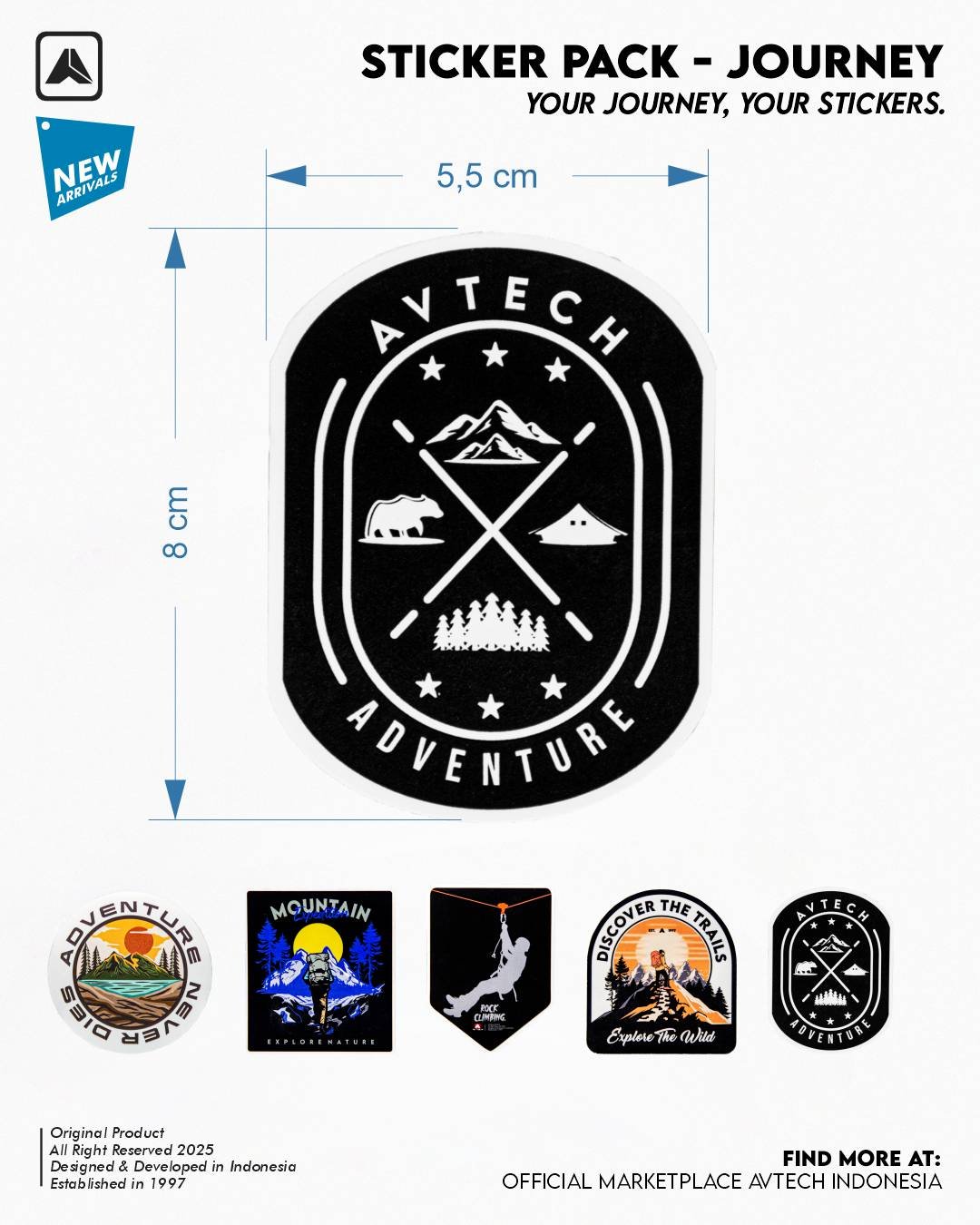 AVTECH - Stiker Outdoor Vinyl Waterproof & Durable - Sticker Pack ...