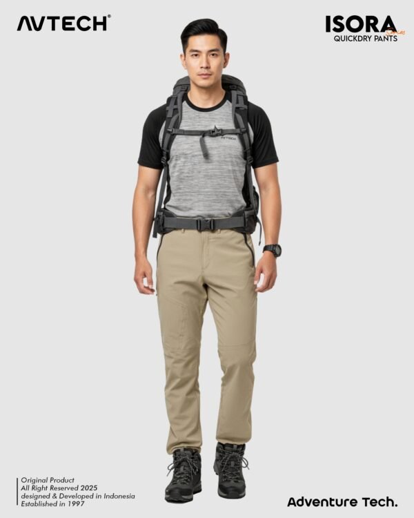 AVTECH - Celana Panjang Pria Wanita Gunung Outdoor Travel Lifestyle Quick Dry Slim Fit - ISORA