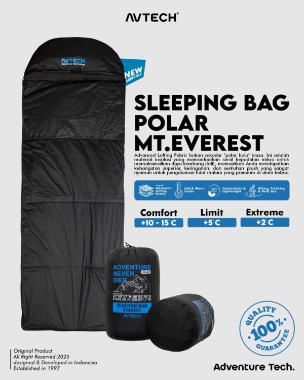 AVTECH - Sleeping Bag Kantong Tidur Outdoor Camping Hiking Gunung - SB POLAR EVEREST